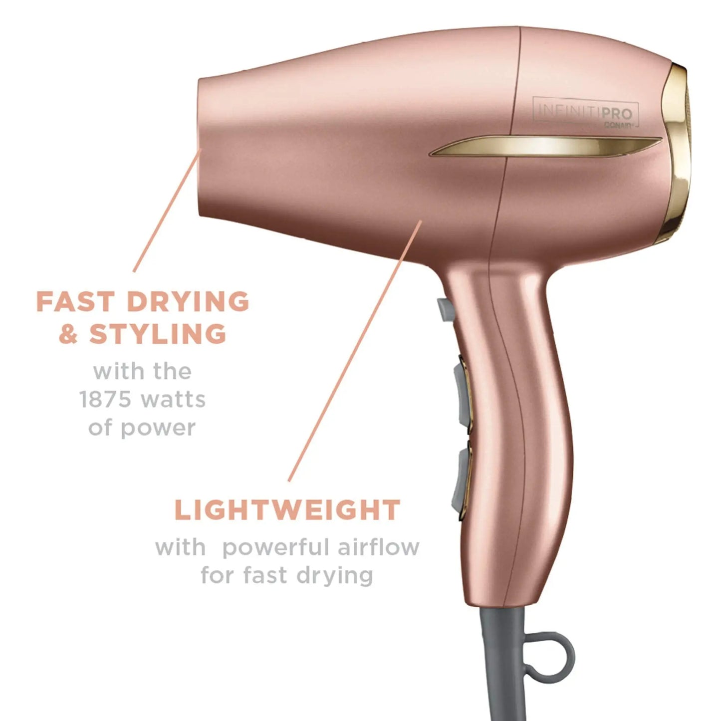 INFINITIPRO BY CONAIR Frizz Free Pro Hair Dryer Radiant Revolve